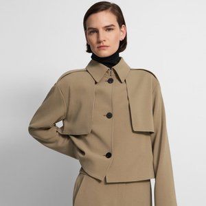 COPY - [NWT] Theory Cropped Trench Coat in Admiral Crepe || Size P/XS